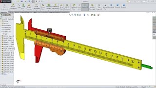 Solidworks Tutorial | Design and Assembly of Vernier Caliper in Solidworks