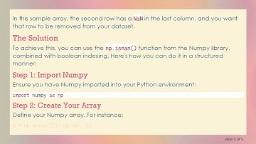Efficiently Remove Rows with NaN Values in Numpy Arrays