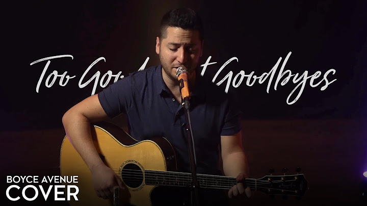 Too Good at Goodbyes Cover version - Cover performance video thumbnail
