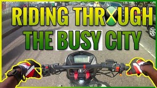 How to Ride Through Traffic | City Riding - Half Way Tree | Jamaican BikeLife 🇯🇲