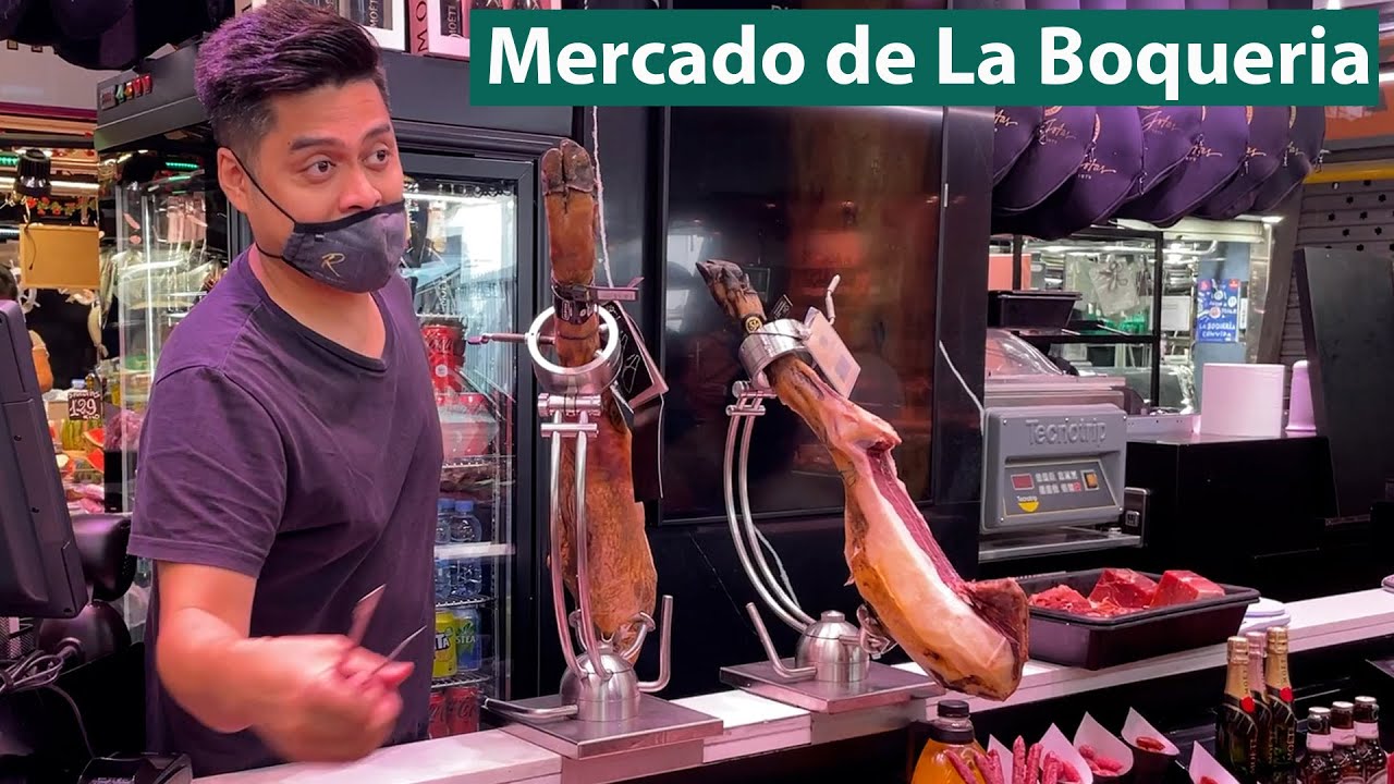 Famous Food Market Mercado De La Boqueria - Located In The Heart Of Barcelona