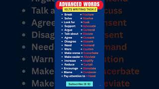 Advanced Vocabulary for IELTS Writing Task 2 💥 | Band 9 Words to Impress Examiners #Writingtask2