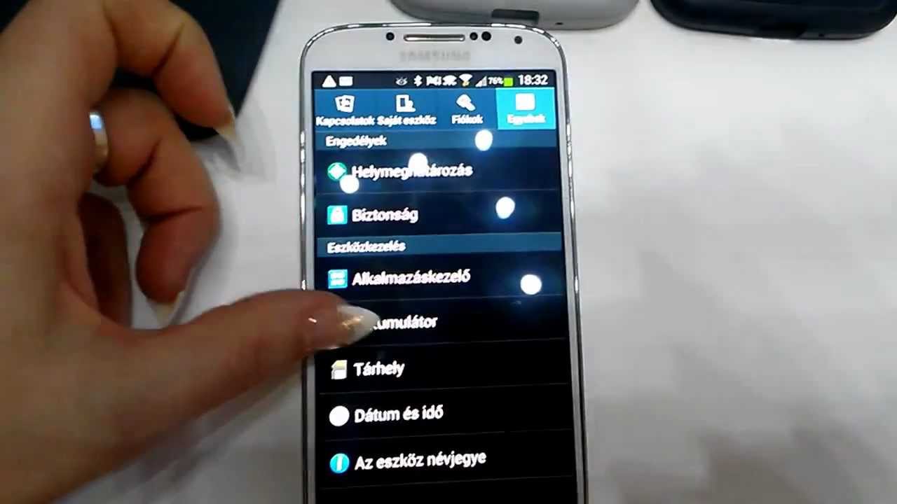 Samsung Galaxy S 4 magyar bemutató (beállítások) - YouTube