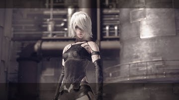 NieR Automata (Japanese Audio) - Boss Fight: A2 vs. Auguste | Berserk Mode Fast clear