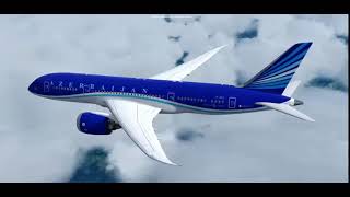 P3D Simulator B787 Azerbaijan Airlines Trabzon-Baku Timelapse