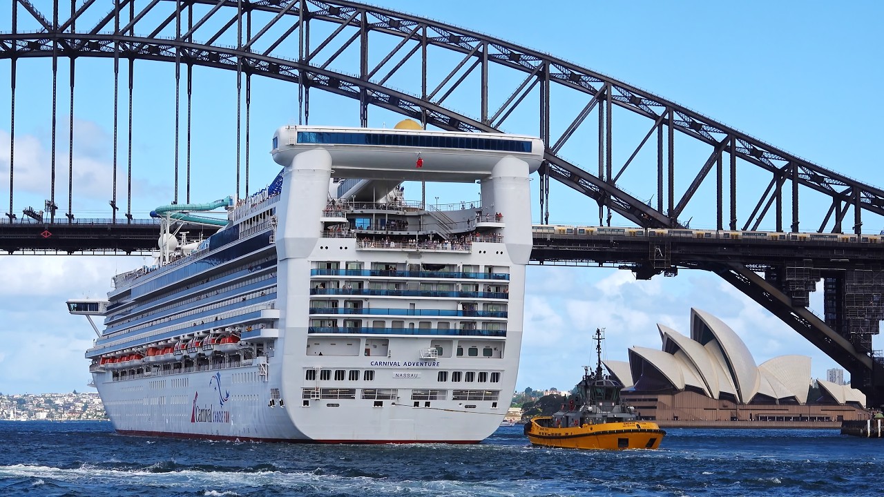 Five Mega Cruise Ships Departing Sydney Harbour | Opera House & Harbour Bridge