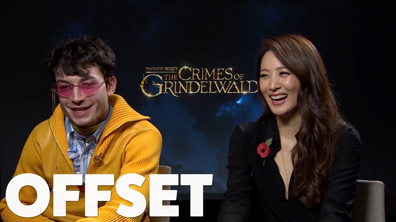 Ezra Miller and Claudia Kim reveal their hybrid Hogwarts houses