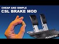 Fanatec CSL Cheap and Simple Brake Mod For Sim Racing Improvement - Wooden Dowel Trick