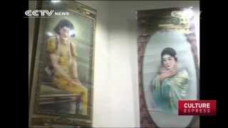 Vintage posters on display in NE China