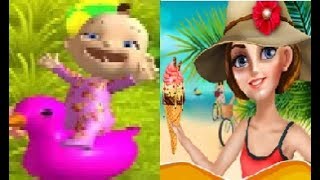 Talking Babsy Baby vs Ice Cream Slush Maker   Cooking Game screenshot 1