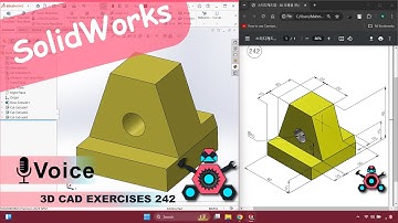 SolidWorks | 3D CAD EXERCISES 242 | StudyCadCam | Solution Tutorial |