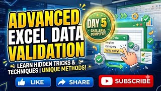 Secret Tricks advanced Excel day 5 Data Validation: Hidden Tricks & Unique Methods in Hindi 