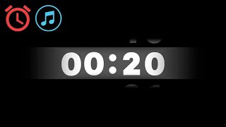 20 Seconds Digital Countdown Timer | Clock Sound & Background Music