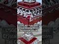Antique US Glass Co 1891 Ruby Stain Crystal Wedding Pattern Tall Compote with Lid #victorian
