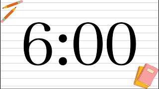 6 Minute School Notebook Timer (Piano Tones at End)