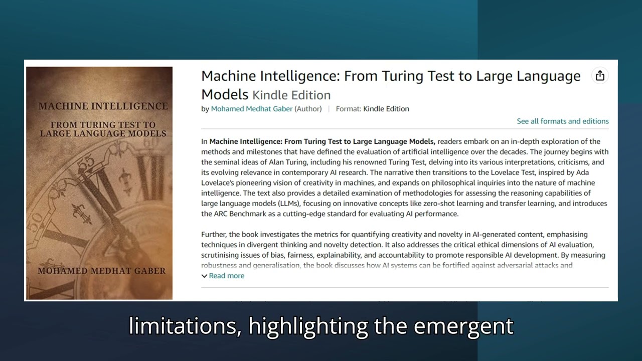 AI Book Review | Machine Intelligence: From Turing Test to Large Language | Mohamed Medhat Gaber