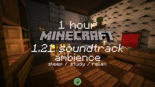 Minecraft Cozy Fireplace w/ 1.21 Soundtrack | Sleep | Study | Relax |