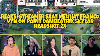 REAKSI STREAMER KETIKA MELIHAT HOOK FRANCO VYN ON POINT DAN BEATRIX SKYLAR HEADSHOT SANZ! #mpls9