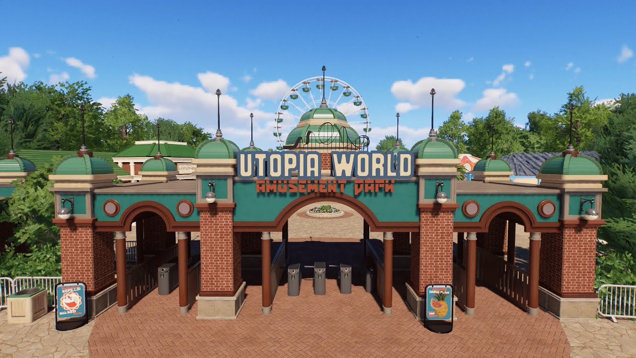 REDESIGNING My PARK ENTRANCE In PLANET COASTER 2 - Utopia World Episode 10