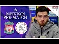 Andy Robertson 'FRUSTRATED' with VAR | Press Conference | Liverpool v Ajax