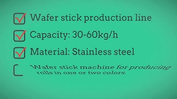 Wafer stick production line  - How Does Wafer biscuit production line work