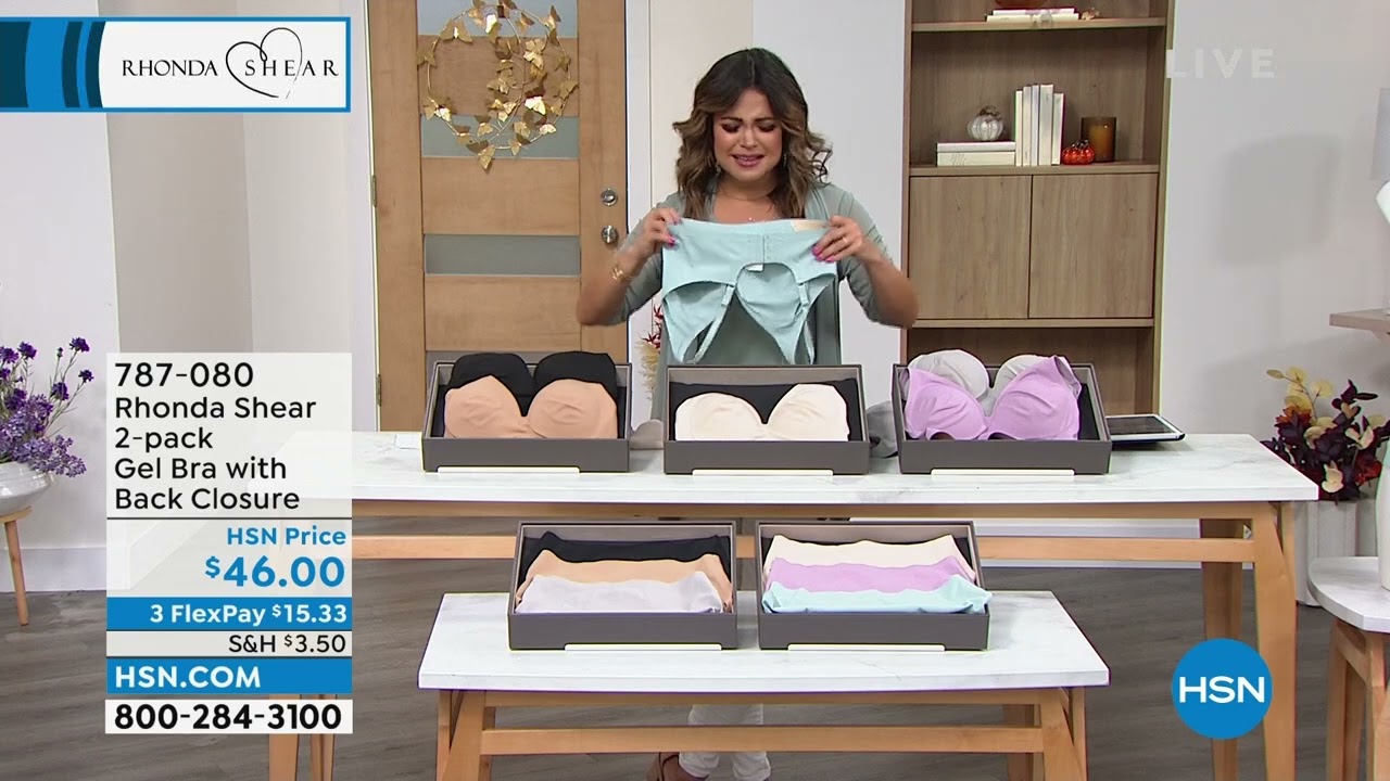 Rhonda Shear 2pack Gel Bra with Back Closure