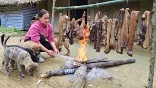 240 Days: Processing Whole Smoked Pork 80kg, Harvesting Bean Sprouts, Sugarcane & Vegetables.