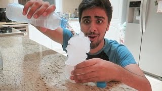CRAZY INSTANT WATER TO ICE MAGIC TRICK !!!