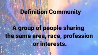 Definition of Community # All Students#SST#AT#PST#CT.