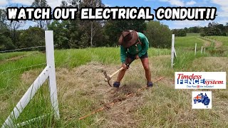 Best Practice Electric Fence Jumper Cable Install Between Timeless Fence AFrames!!