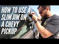 How to use a Slim Jim on a Chevy Silverado / Unlock a Car door
