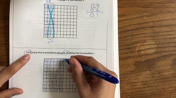 SUBTRACTING DECIMALS USING DECIMAL GRIDS