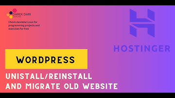 How do I uninstall and reinstall WordPress on @Hostinger? 2024 error establishing database solution