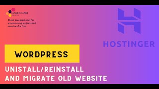 How do I uninstall and reinstall WordPress on @Hostinger? 2024 error establishing database solution