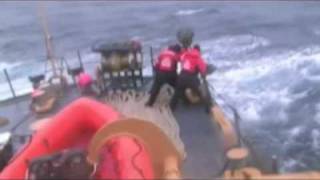 CGC Escanaba preparing to tow Gloucester lobster boat