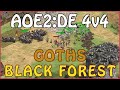 AOE2:DE - Road to 2.5k ELO - 4v4 Goths Black Forest - eartahhj - 25/03/2021