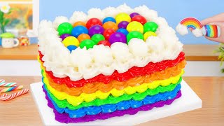 🌈 Colorful Miniature Rainbow Cake Decoration | The Best Tiny Buttercream Cake Ever | COA Cakes