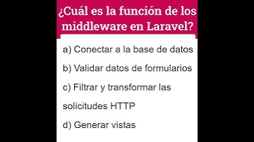 Ejercicios de programación: Cuál es la función de los middleware en Laravel