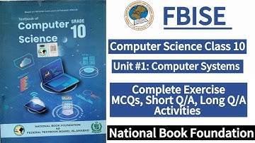 Class 10 Computer Science Unit 1 | Complete Exercise | New Syllabus 2025