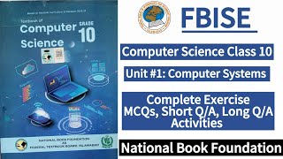 Class 10 Computer Science Unit 1 | Complete Exercise | New Syllabus 2025