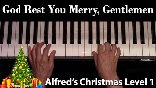 God Rest You Merry, Gentlemen, 1984 Version, Level 1 (Elementary Piano Solo)