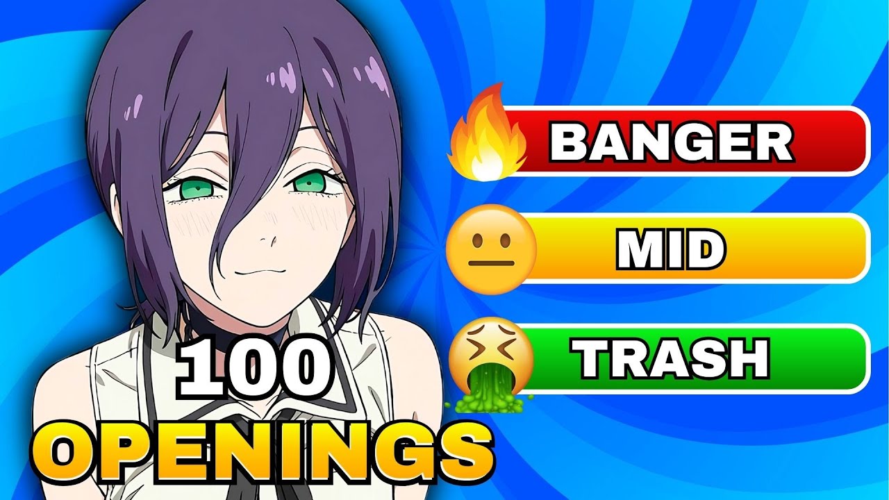 🎵 RATE THE ANIME OPENINGS (100 BANGER Openings)🔥Anime Quiz