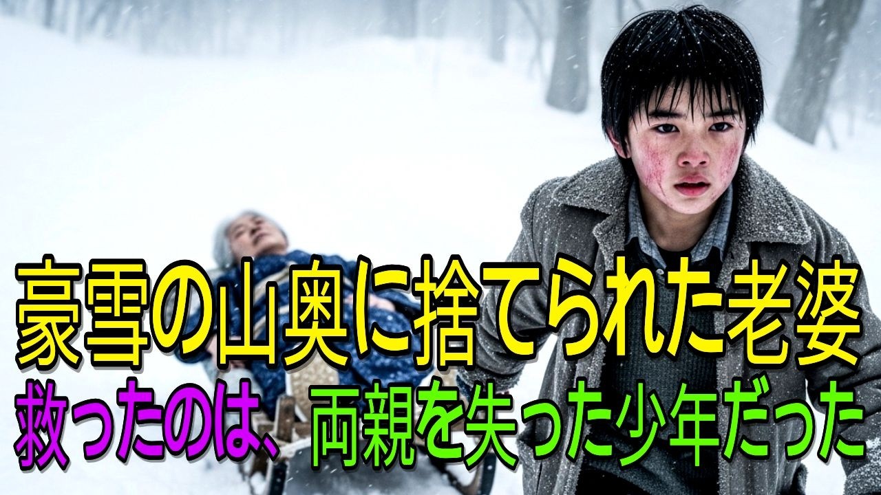 【感動する話】吹雪の山中で凍死寸前の盲目の老婆を救った12歳の孤児少年、その祖母の正体とは #感動物語#家族の秘密#オーディオブック#人生ドラマ#泣ける話