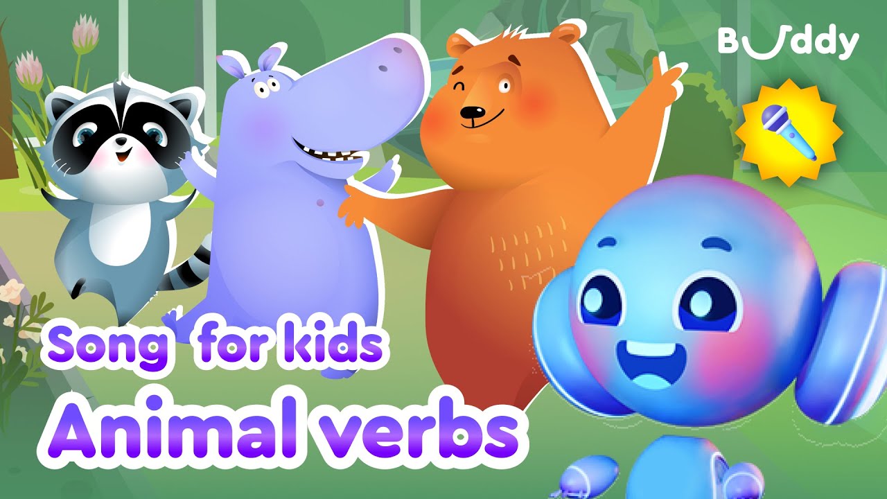 Animals in Action | Animal Motion Verbs | Kids Vocabulary | Songs for Kids | Buddy.ai