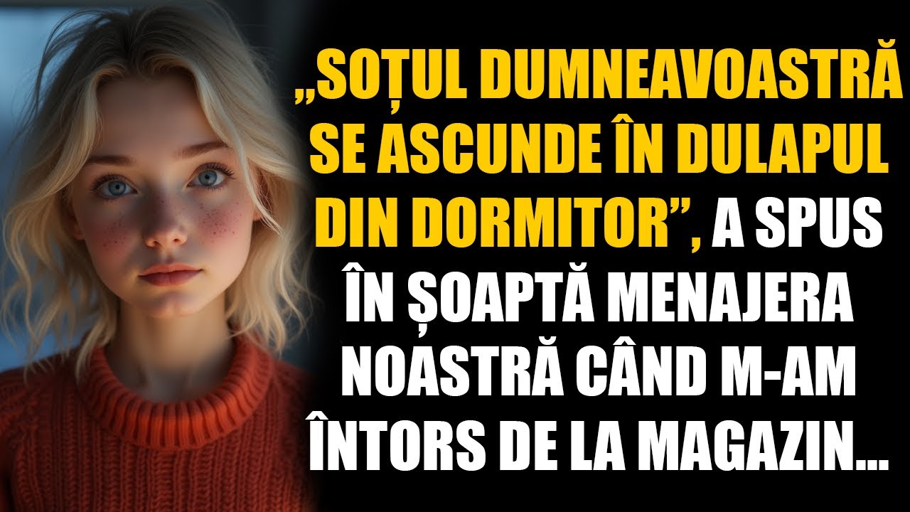 Soțul dumneavoastră se ascunde în dulapul din dormitor, a spus în șoaptă menajera noastră când m-am