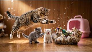 🐱💚 Relaxing Cat Video 4K: Cute Kittens Running and Playing | Soft Cat Meows screenshot 5