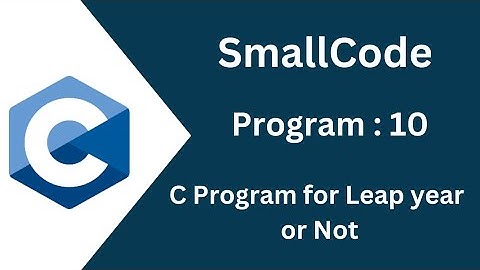C Program leap year or not