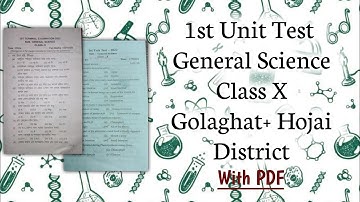 1st Unit Test Question paper | General Science | Class X | HSLC 2023 | You can learn