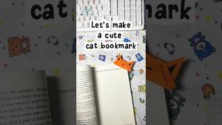 😻 The CUTEST DIY Cat Bookmark! (EASY Origami Tutorial) 📖 #diy #craft #papercraft #paper #art #shorts