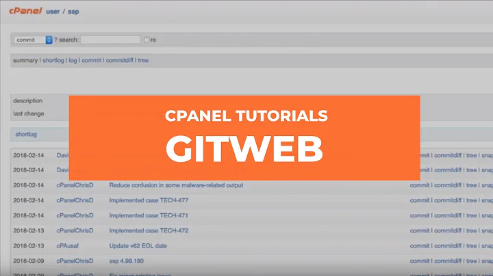 cPanel Tutorials - Gitweb
